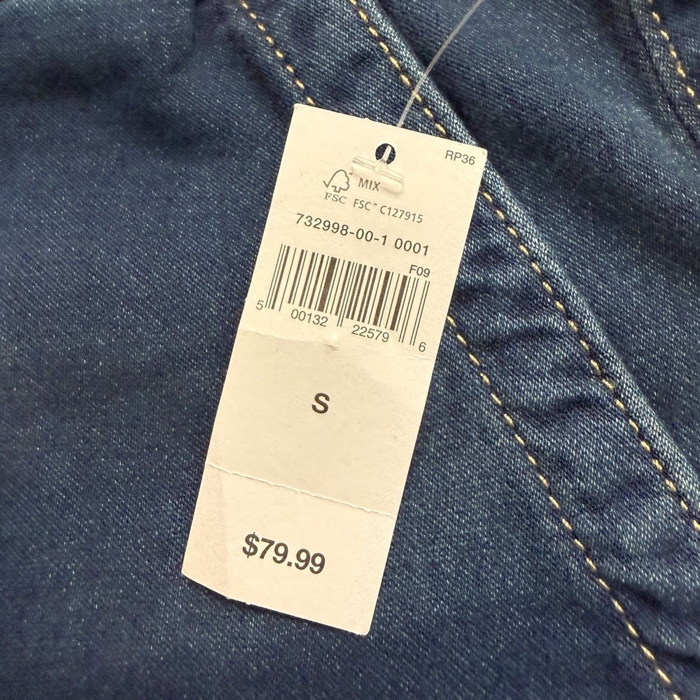NWT GAP High Rise Denim Girlfriend Utility Joggers Small - Picture 8 of 14